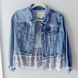 Pilcro Anthropologie Denim Jacket with Eyelet